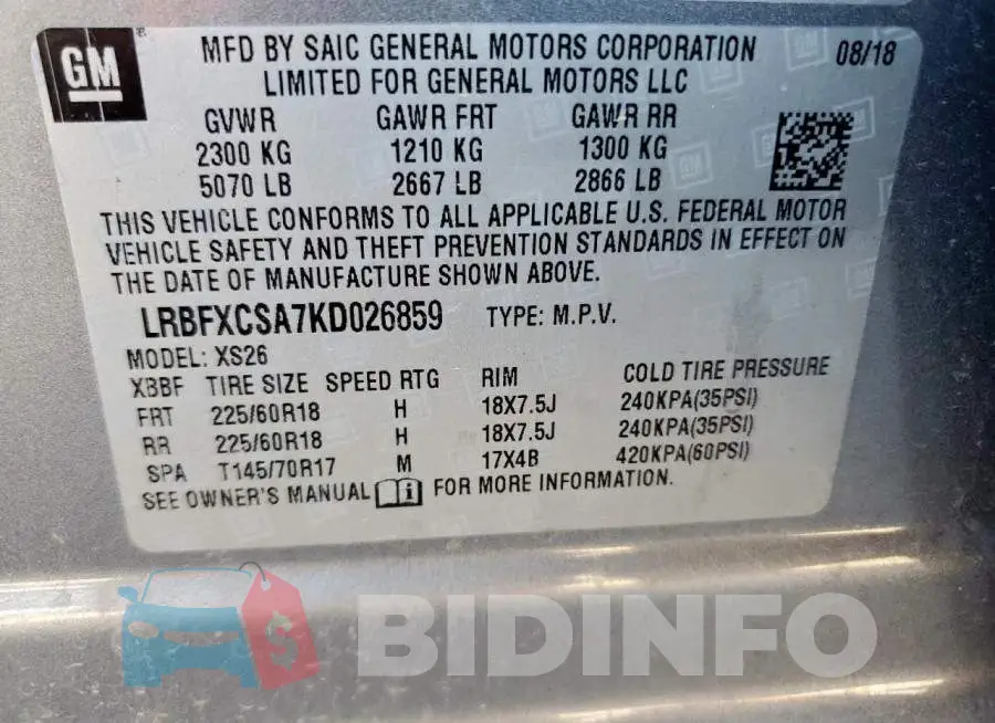 LRBFXCSA7KD026859 Photo# 13