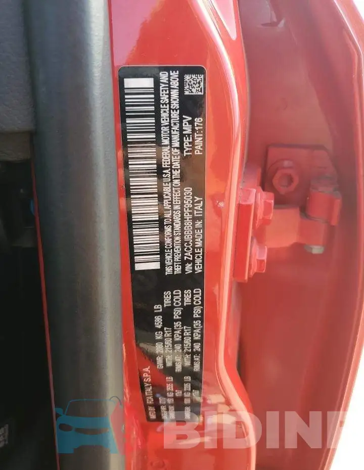 ZACCJBBB8HPF95030 Photo# 13