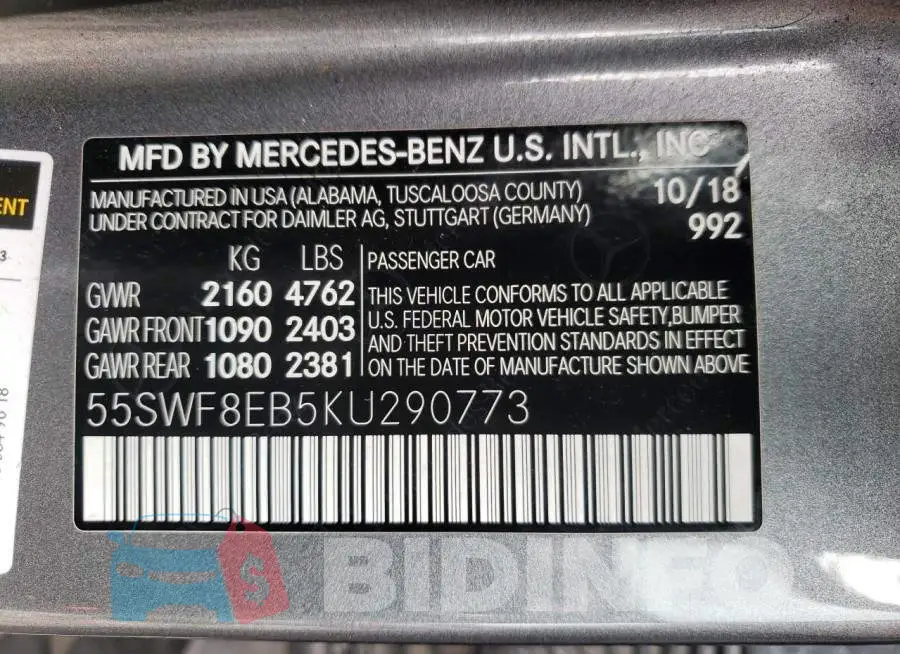 55SWF8EB5KU290773 Photo# 12