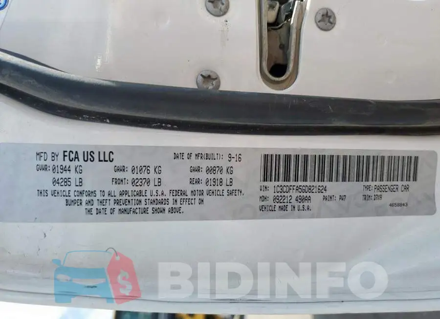 1C3CDFFA5GD821624 Photo# 13