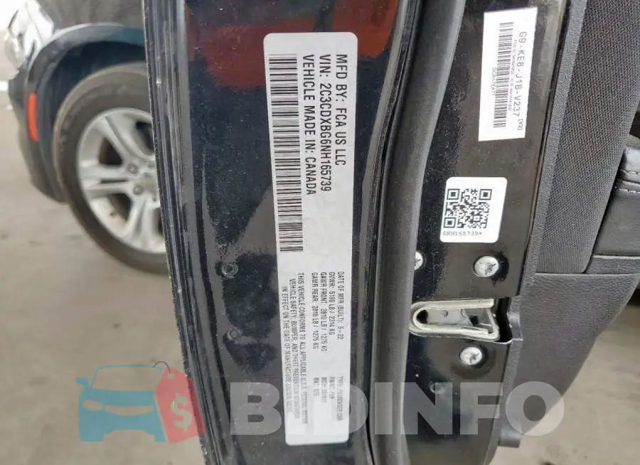 2C3CDXBG6NH165739 Photo# 13