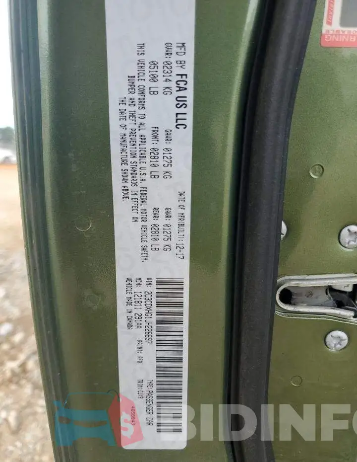 2C3CDXHG1JH228697 Photo# 13