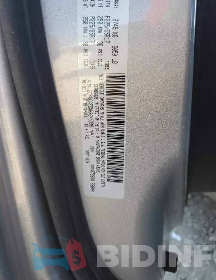 2C4RDGEGXHR845398 Photo# 14