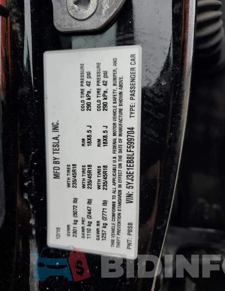 5YJ3E1EB8LF599704 Photo# 12