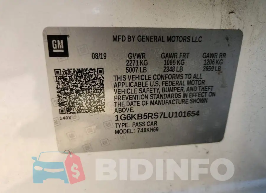 1G6KB5RS7LU101654 Photo# 12
