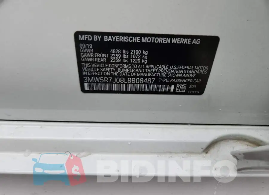3MW5R7J08L8B08487 Photo# 12