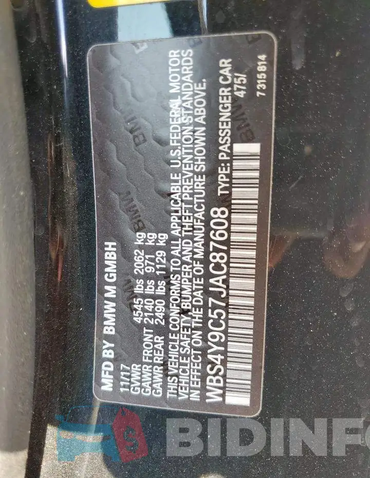 WBS4Y9C57JAC87608 Photo# 12