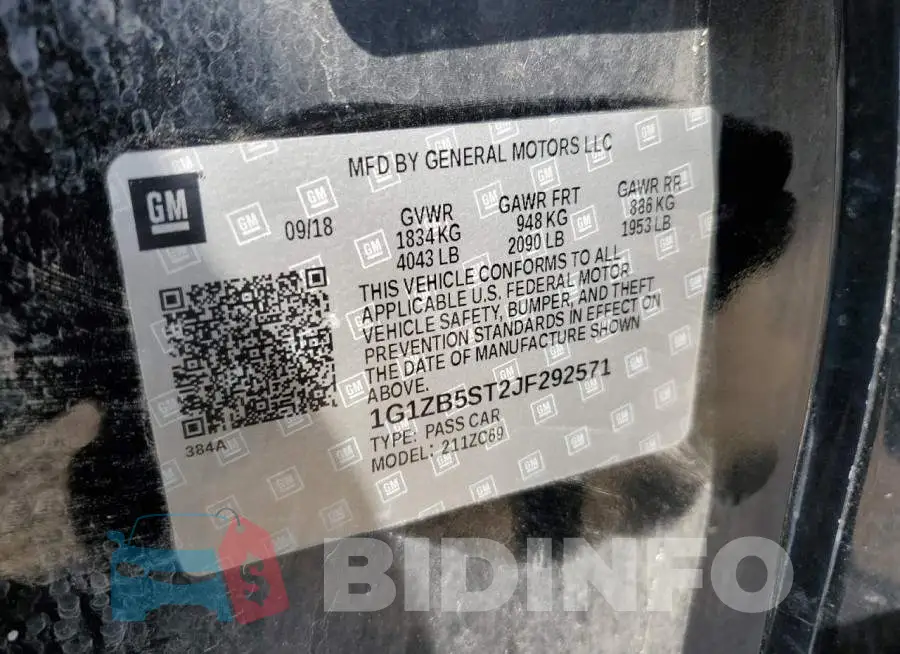 1G1ZB5ST2JF292571 Photo# 12