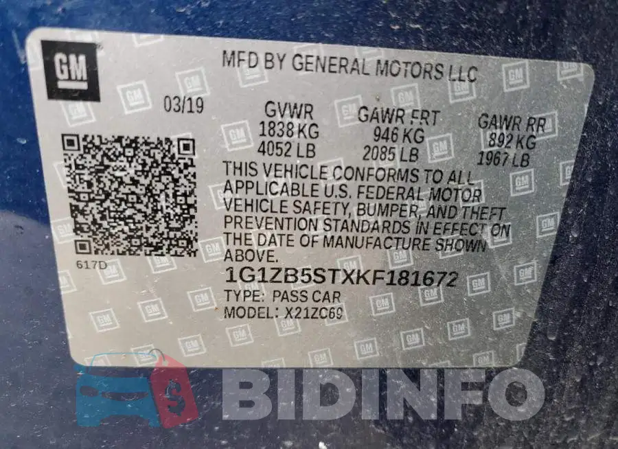 1G1ZB5STXKF181672 Photo# 12
