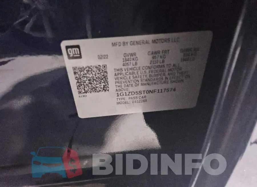 1G1ZD5ST0NF117574 Photo# 12