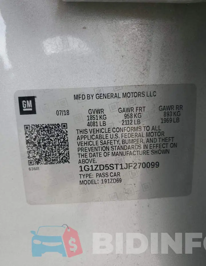1G1ZD5ST1JF270099 Photo# 12