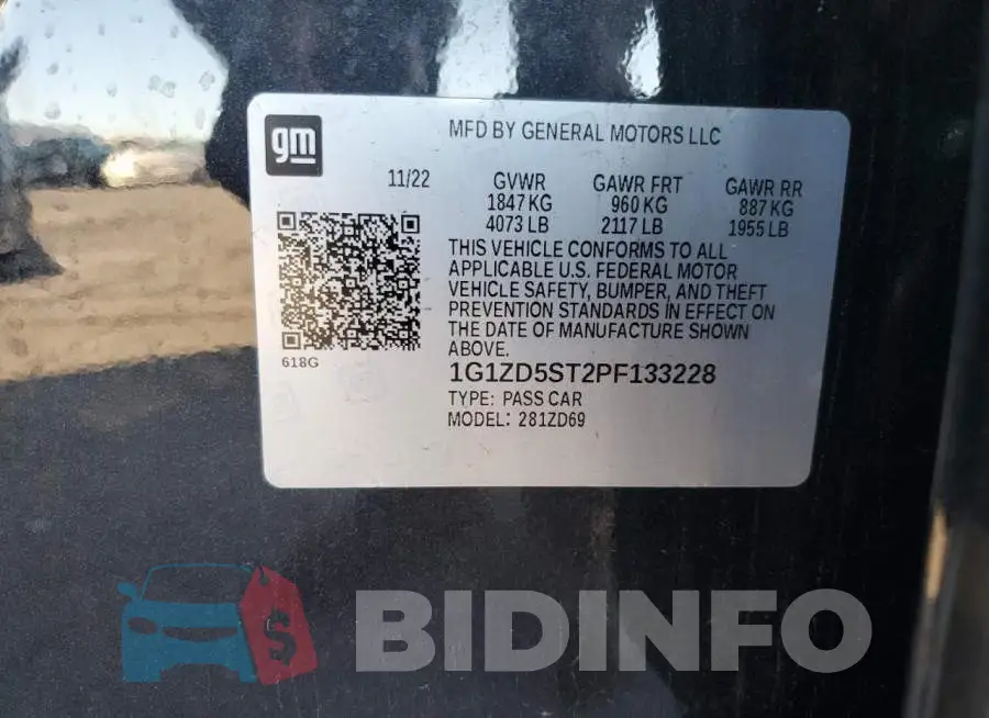 1G1ZD5ST2PF133228 Photo# 12