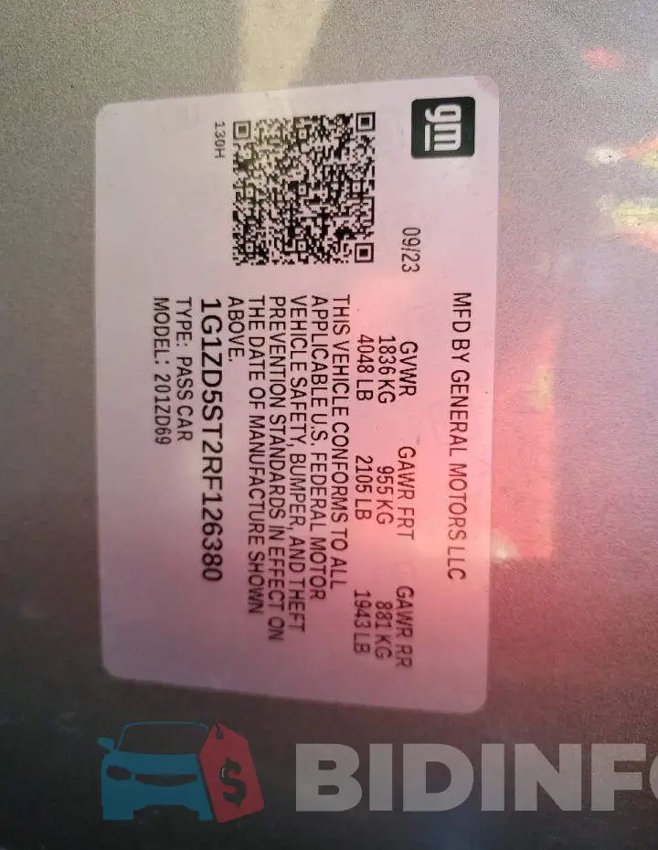 1G1ZD5ST2RF126380 Photo# 12