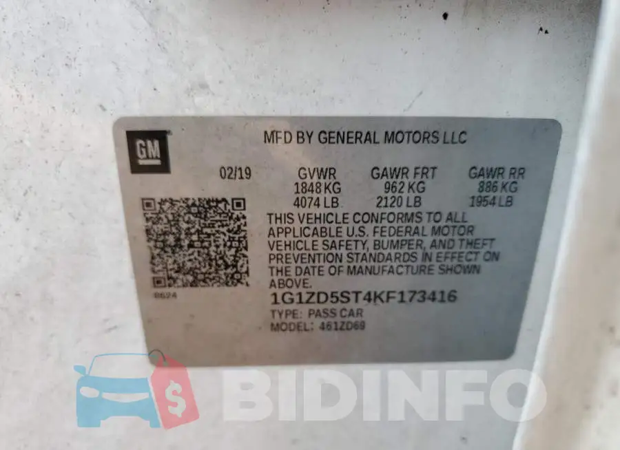 1G1ZD5ST4KF173416 Photo# 12