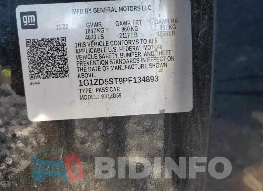 1G1ZD5ST9PF134893 Photo# 12
