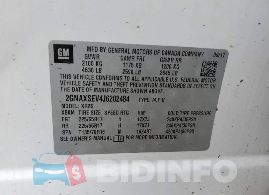 2GNAXSEV4J6202484 Photo# 13
