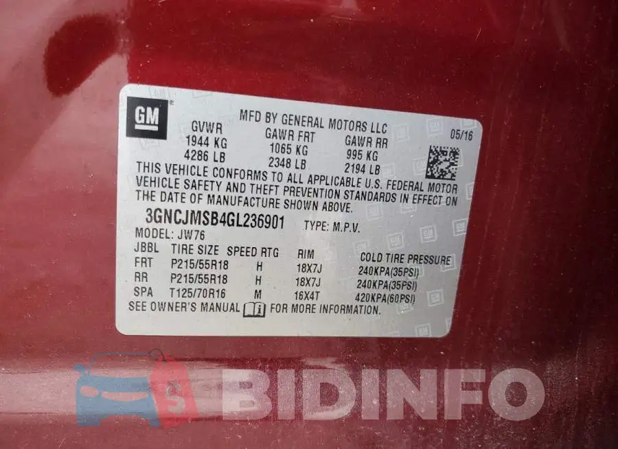 3GNCJMSB4GL236901 Photo# 13