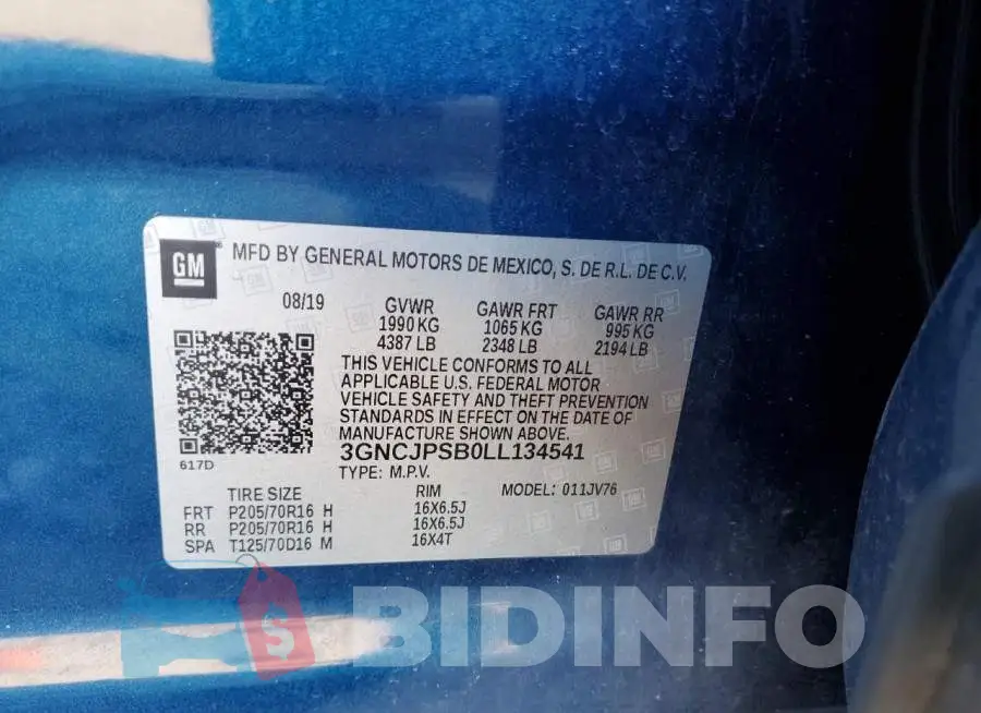3GNCJPSB0LL134541 Photo# 12
