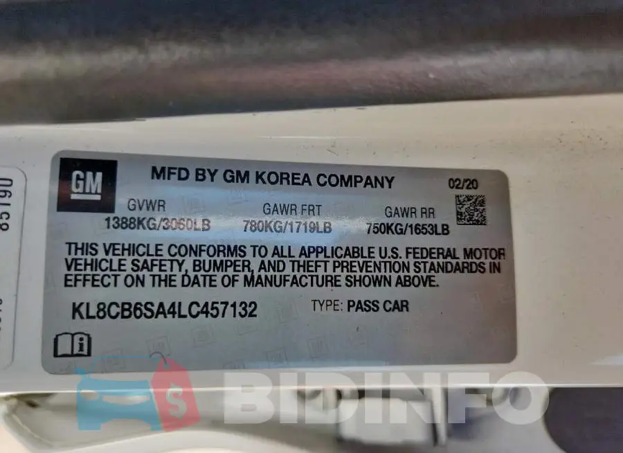 KL8CB6SA4LC457132 Photo# 12