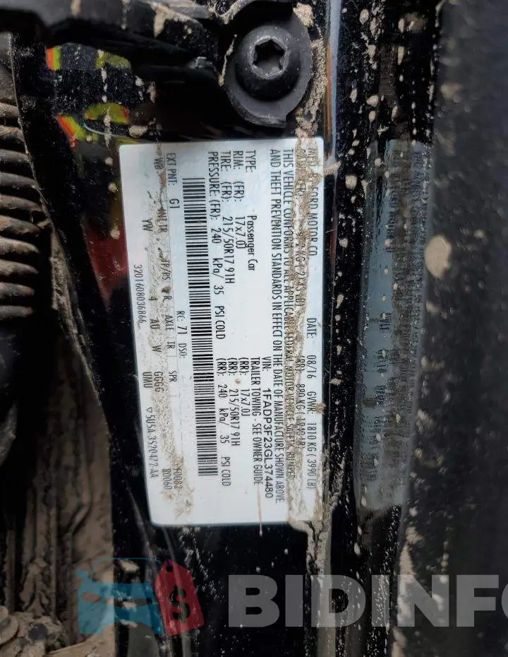 1FADP3F23GL374480 Photo# 13