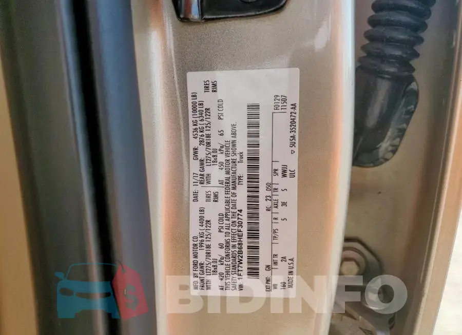 1FT7W2B68HEF30774 Photo# 12