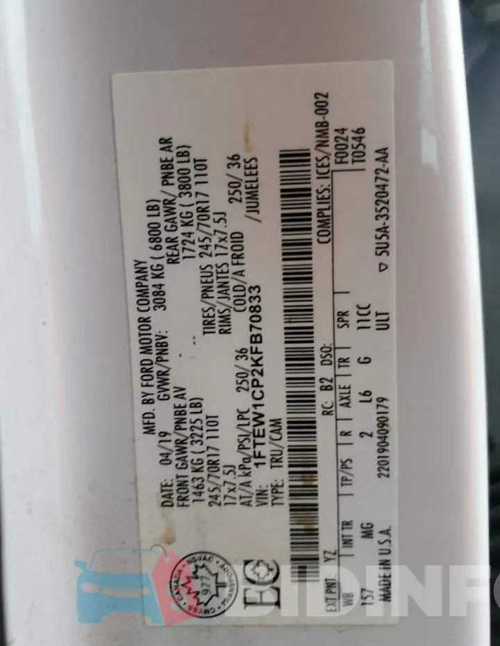 1FTEW1CP2KFB70833 Photo# 12