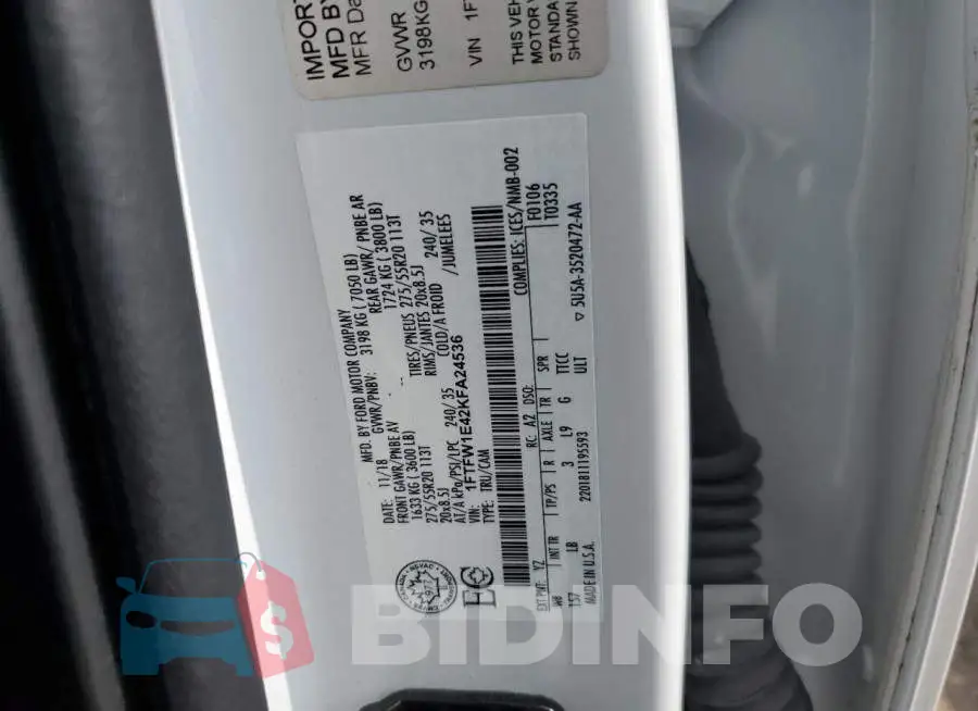 1FTFW1E42KFA24536 Photo# 13