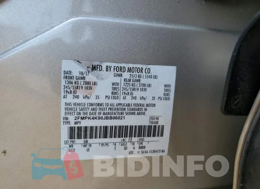 2FMPK4K90JBB06021 Photo# 13