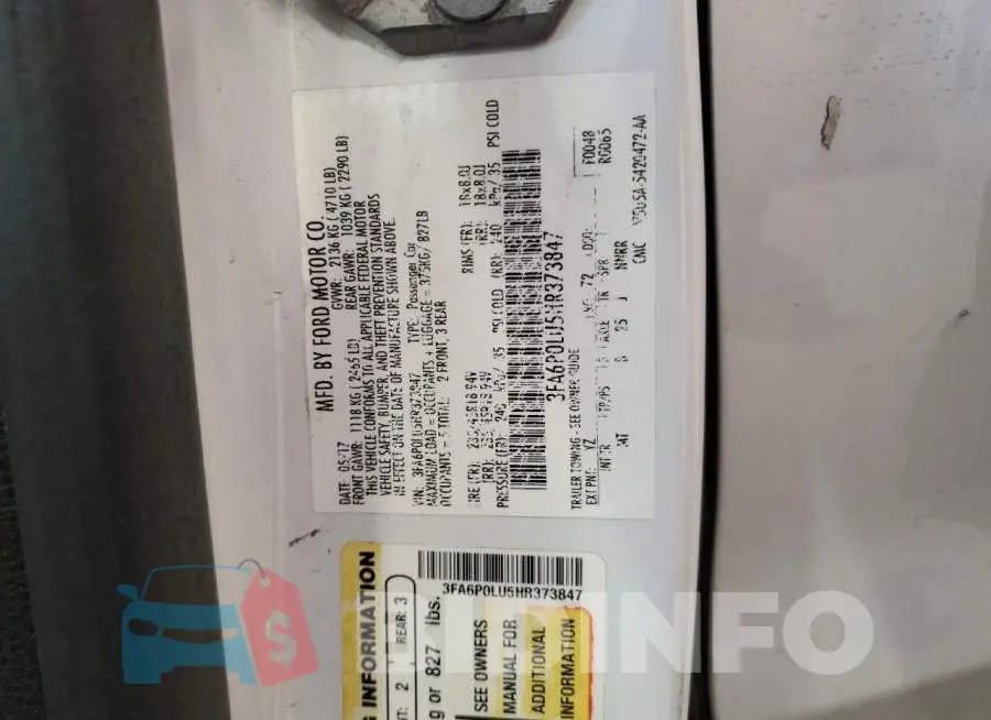 3FA6P0LU5HR373847 Photo# 13