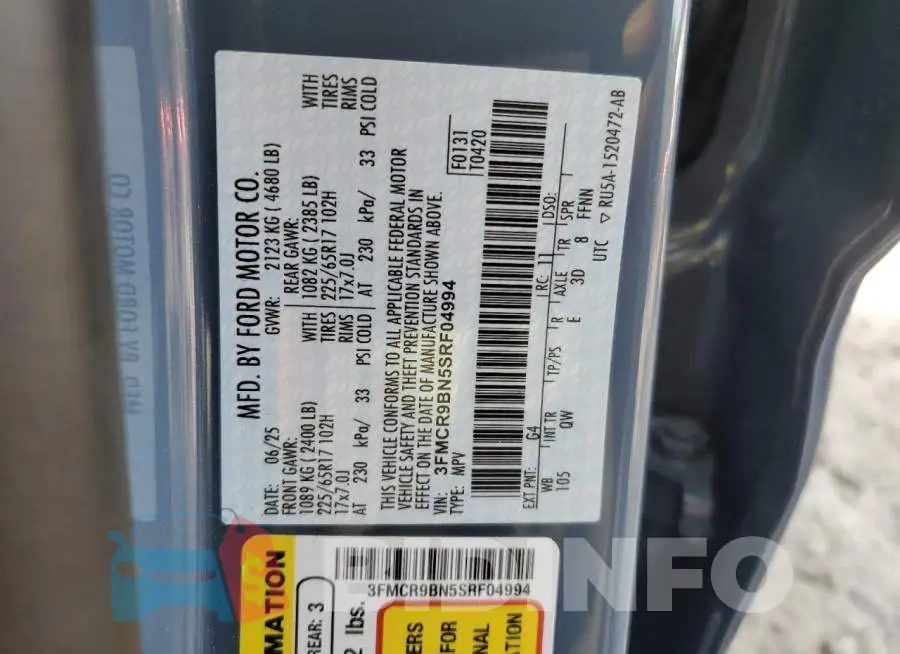 3FMCR9BN5SRF04994 Photo# 13