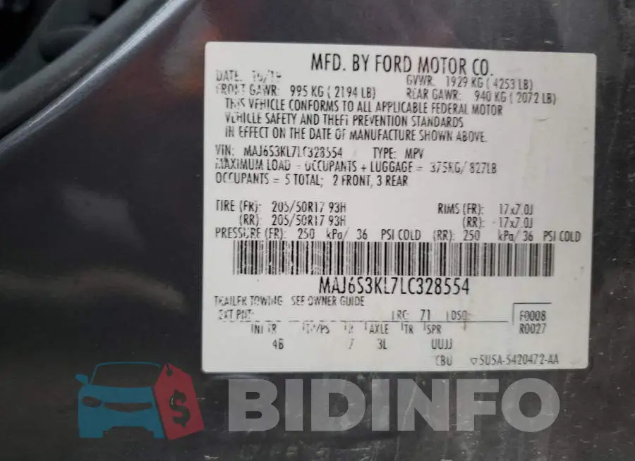 MAJ6S3KL7LC328554 Photo# 14