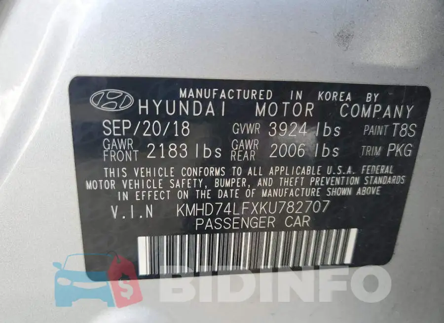 KMHD74LFXKU782707 Photo# 12