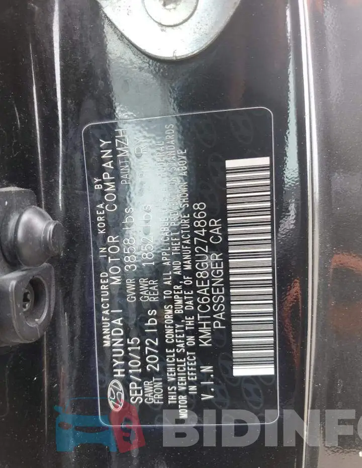 KMHTC6AE8GU274868 Photo# 12