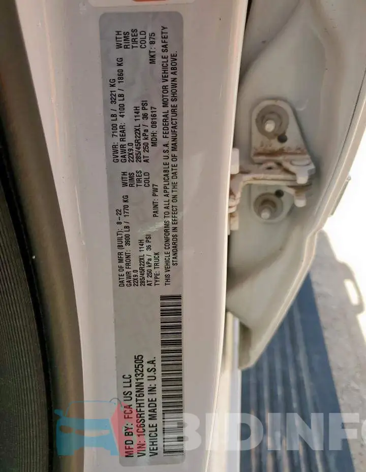 1C6SRFHT6NN132505 Photo# 13