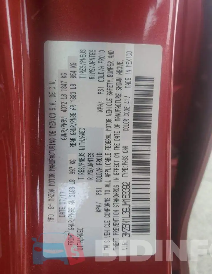3MZBN1L39JM163392 Photo# 12