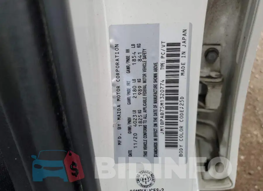 JM1BPAB75M1320774 Photo# 13
