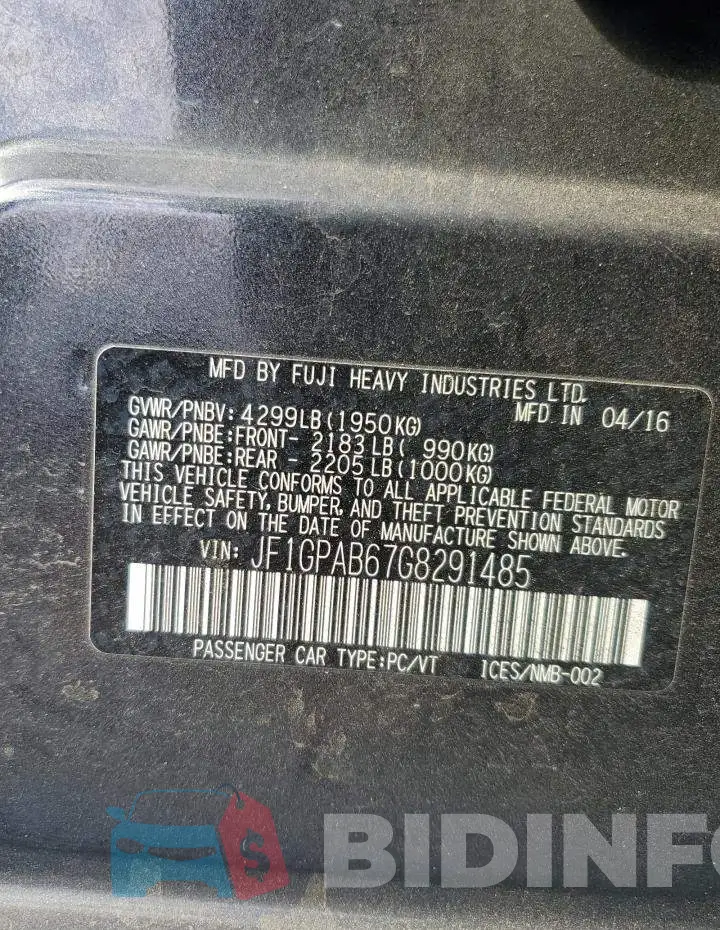 JF1GPAB67G8291485 Photo# 12