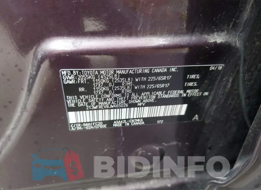2T3WFREV8JW465026 Photo# 13