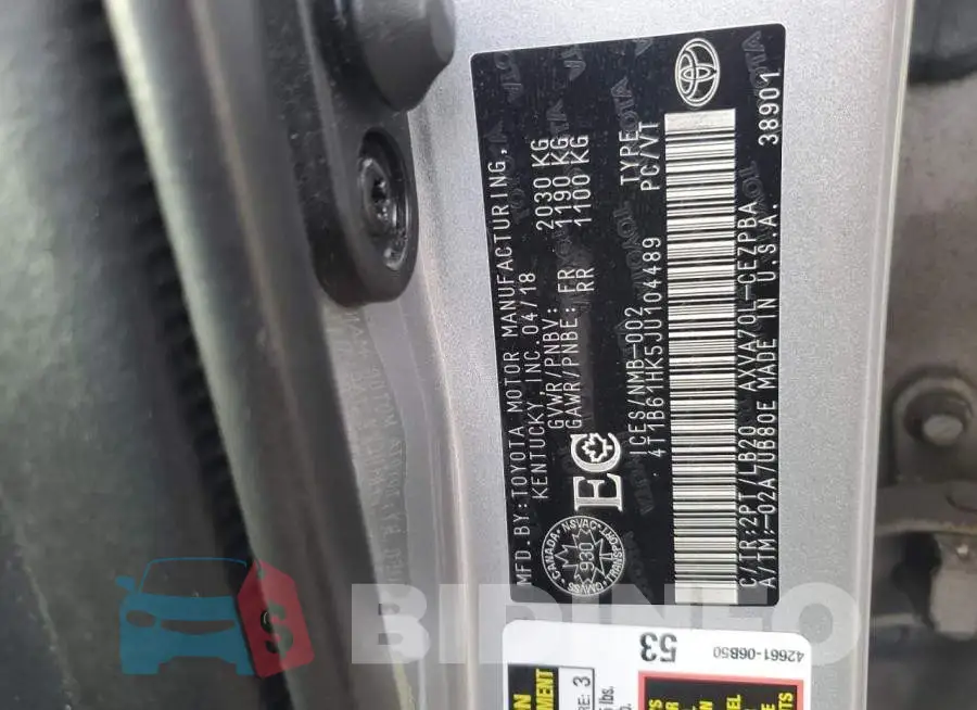 4T1B61HK5JU104489 Photo# 12