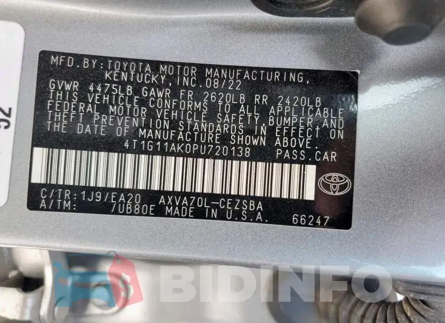 4T1G11AK0PU720138 Photo# 12