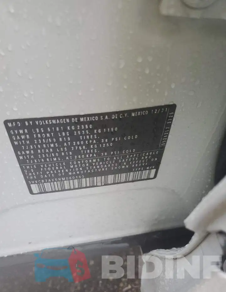 3VVCB7AX5NM060163 Photo# 13