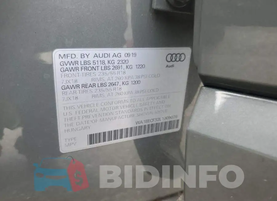 WA1BECF32L1009076 Photo# 14