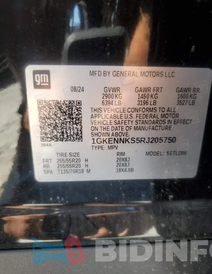 1GKENNKS5RJ205750 Photo# 14