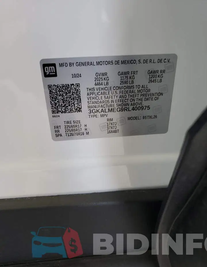 3GKALMEG9RL400975 Photo# 13