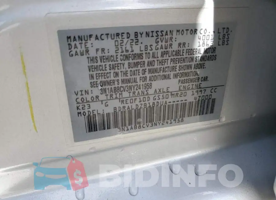 3N1AB8CV3NY241958 Photo# 12