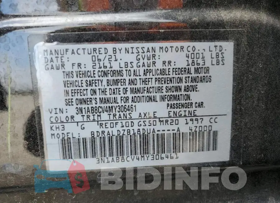 3N1AB8CV4MY306461 Photo# 12