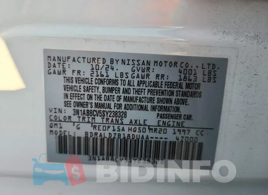 3N1AB8CV5SY238328 Photo# 13