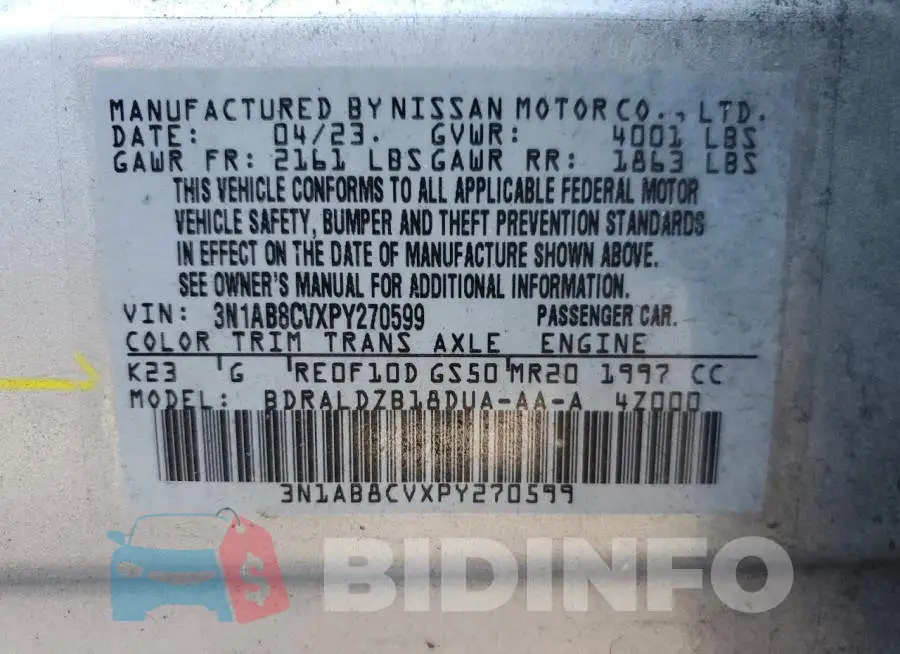 3N1AB8CVXPY270599 Photo# 12