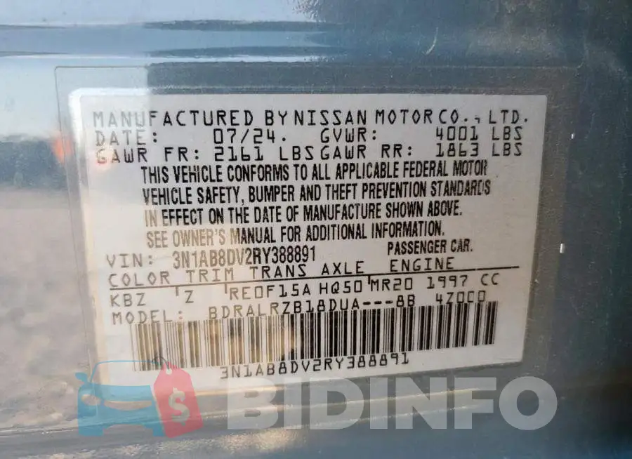 3N1AB8DV2RY388891 Photo# 13