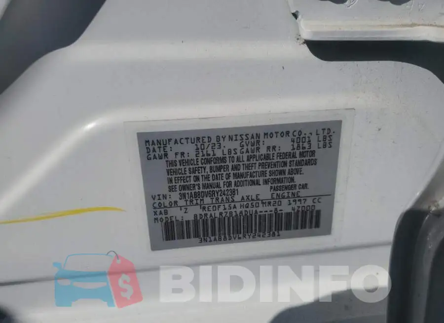 3N1AB8DV6RY242381 Photo# 13
